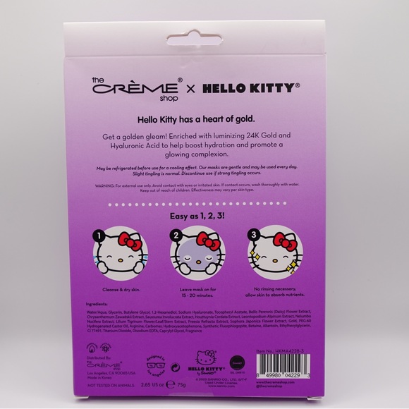 The Creme Shop x Hello Kitty Ready Set Glow Limited Edition Face Mask Sheet 3 - Picture 2 of 5